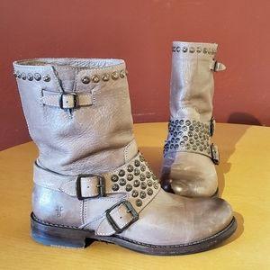 Frye leather short boots.